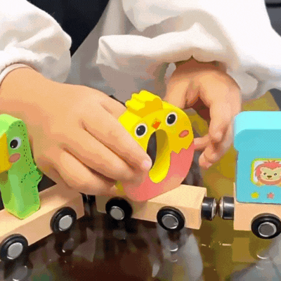 Tren Números De Madera