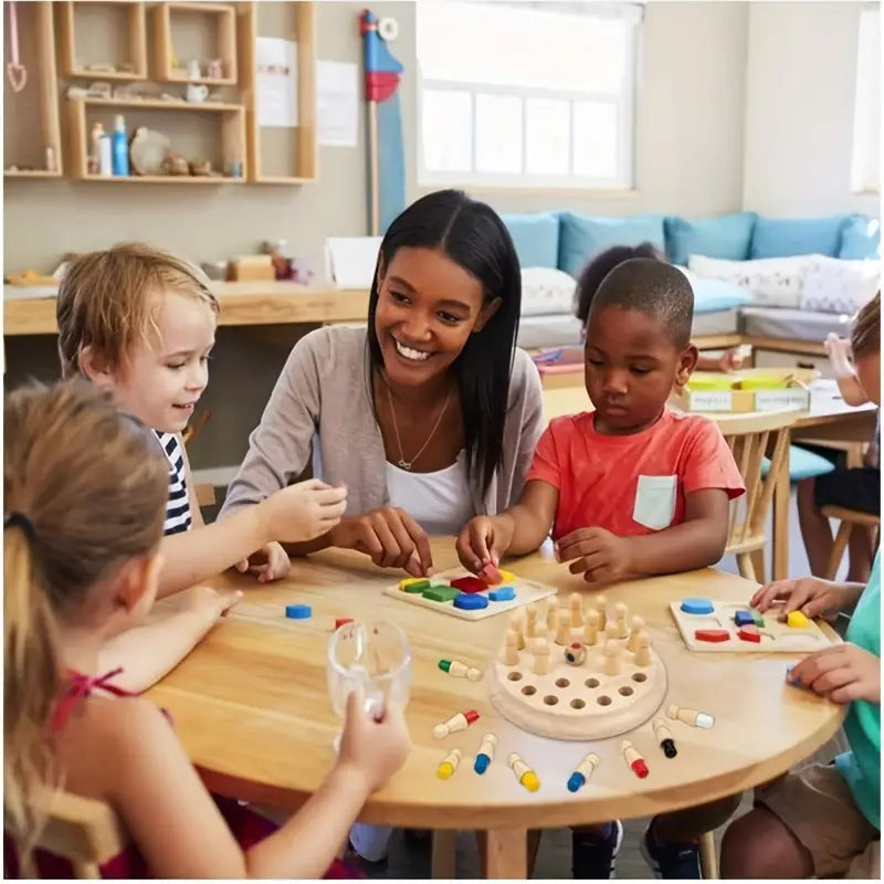 Juego Montessori de memoria y colores