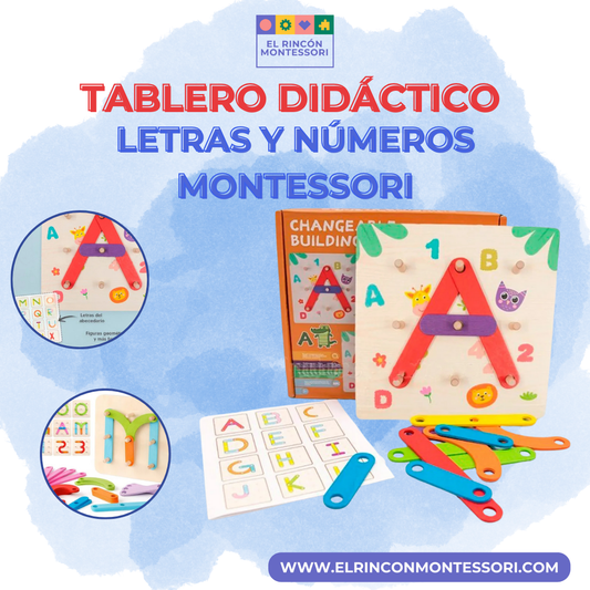 Tablero Didáctico Letras  y Números Montessori