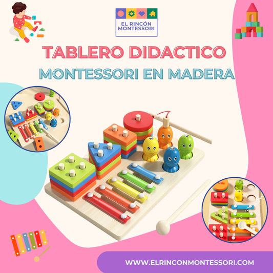 Tablero Didáctico Montessori En Madera