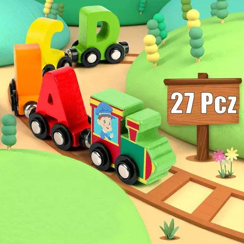 Tren Magnético Letras En Madera