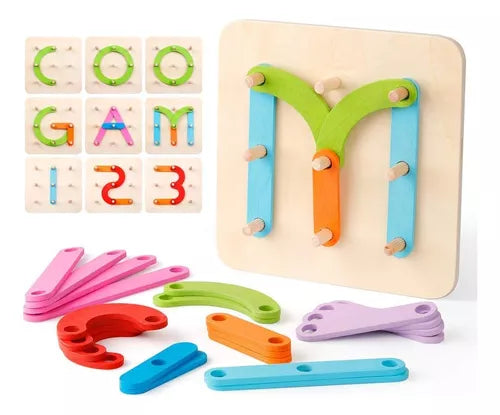 Tablero Didáctico Letras y Números Montessori