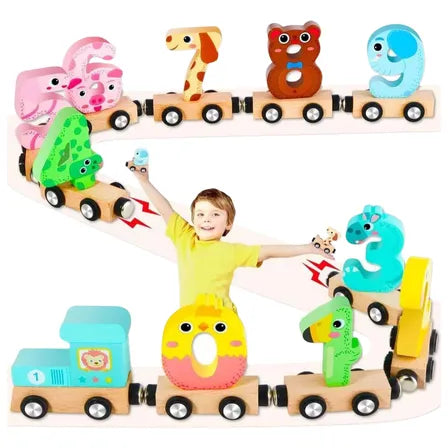 Tren Números De Madera