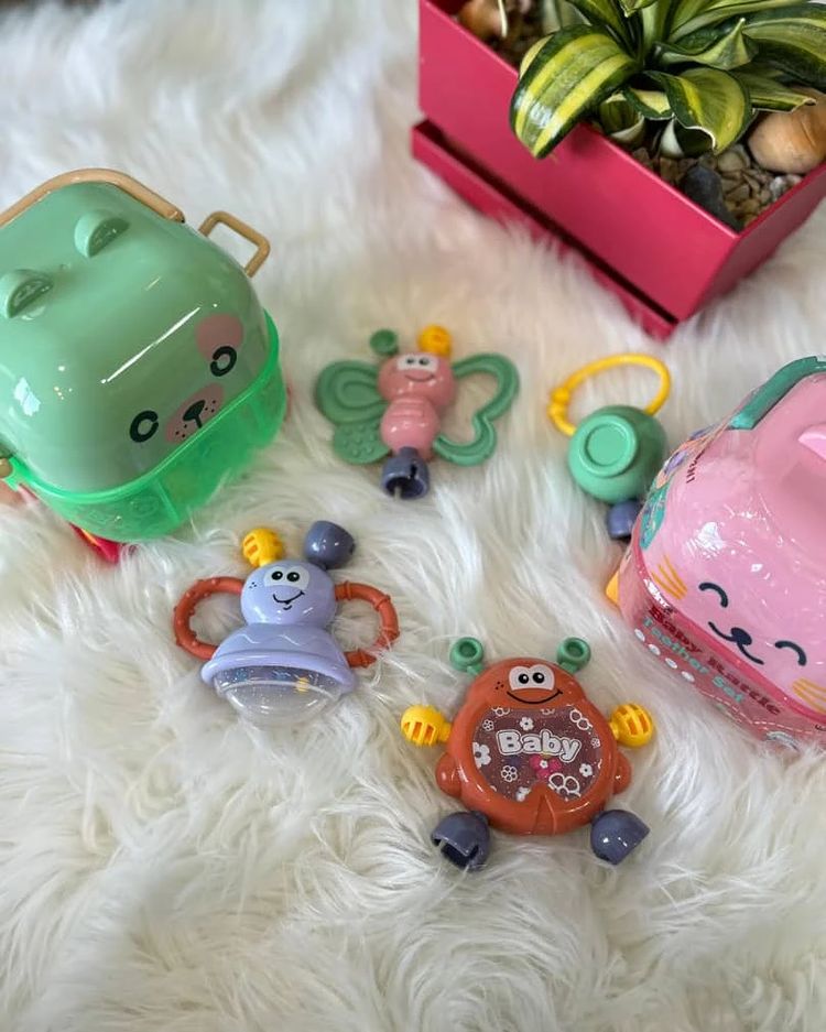 Set Sonajeros Carritos Para Bebes x5