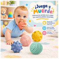 Pack De Pelotas Sensoriales Para Bebes X6