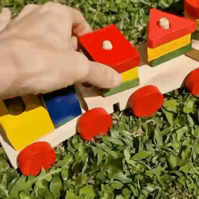 Tren De Madera Didáctico