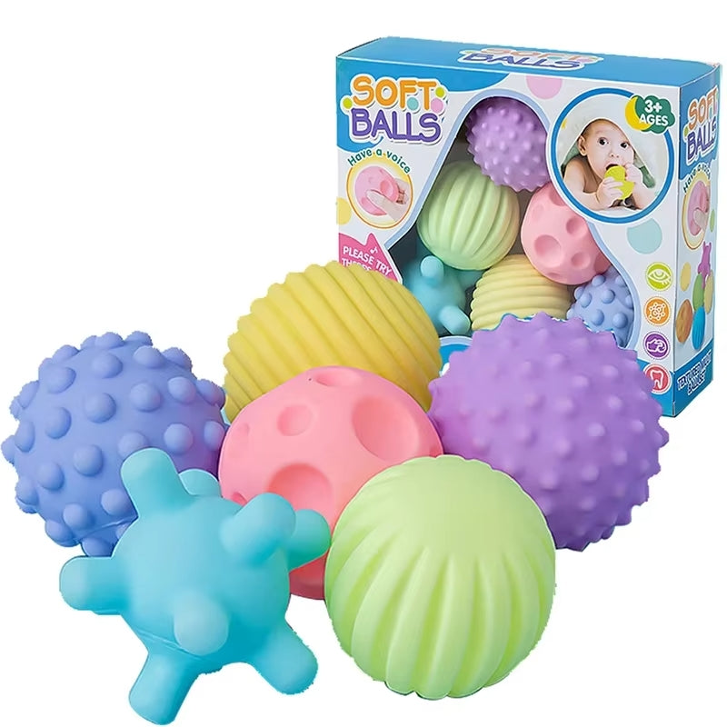 Pack De Pelotas Sensoriales Para Bebes X6