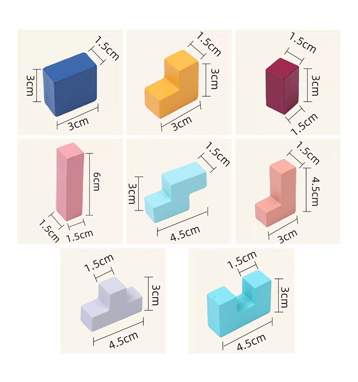 Tetris Montessori en Madera