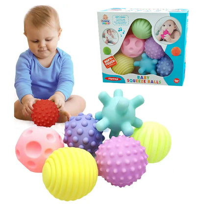 Pack De Pelotas Sensoriales Para Bebes X6