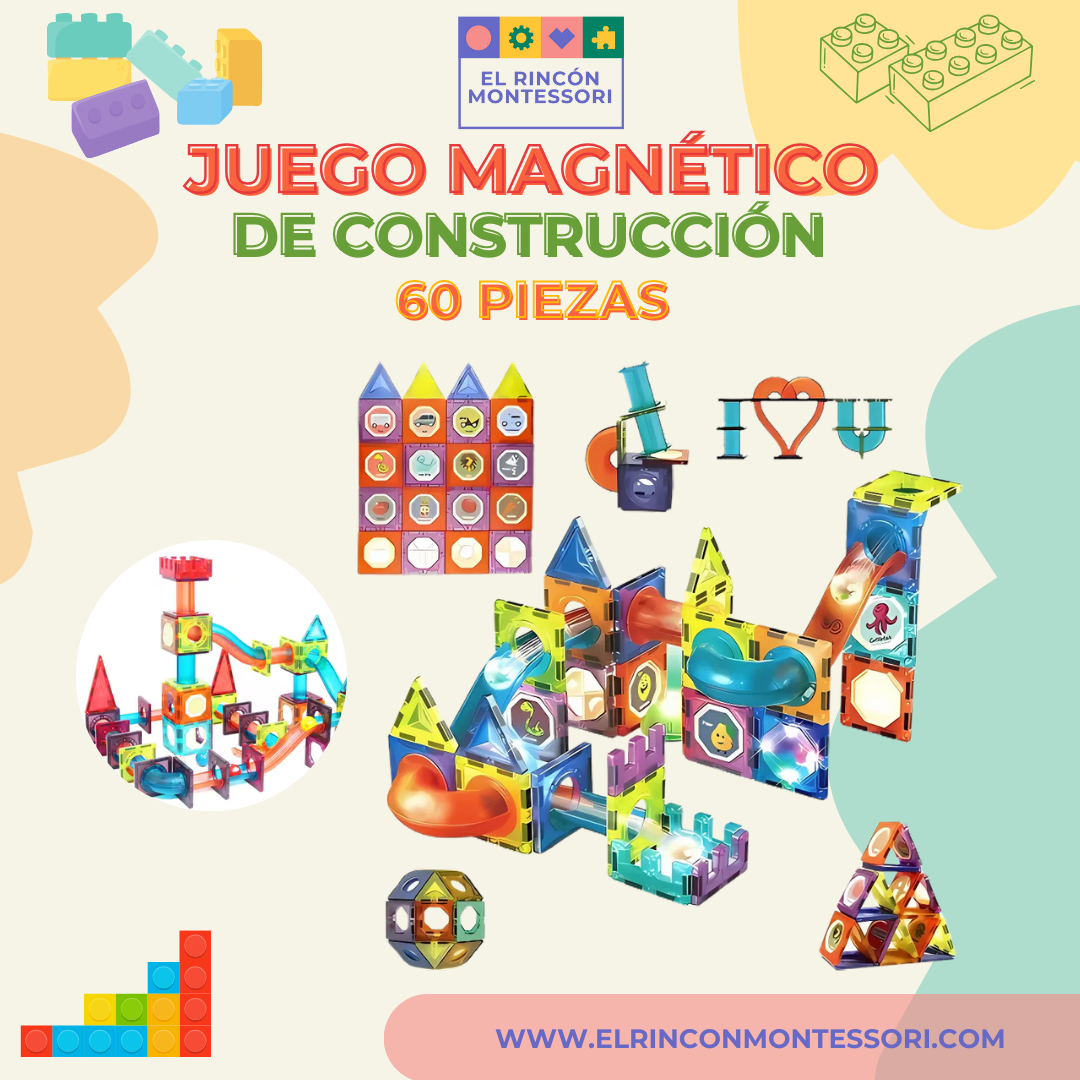 Juego Magnético de Construcción - 60 Piezas