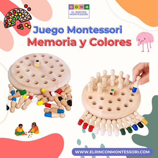 Juego Montessori de memoria y colores