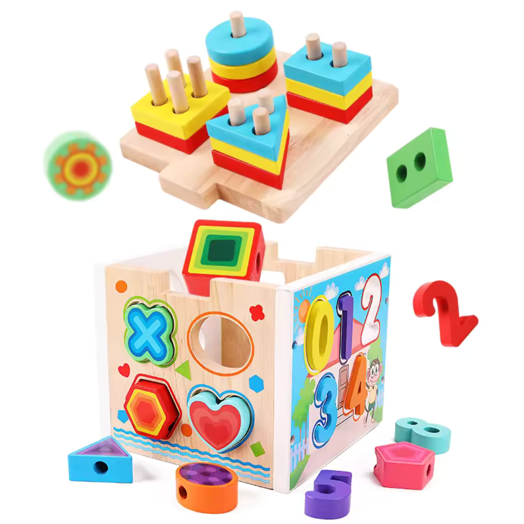 Set Multifuncional de Bloques Montessori