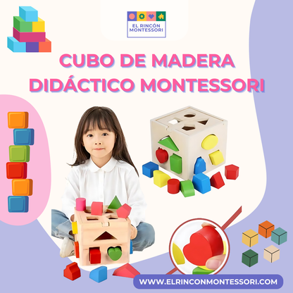 Cubo De Madera Didáctico Montessori