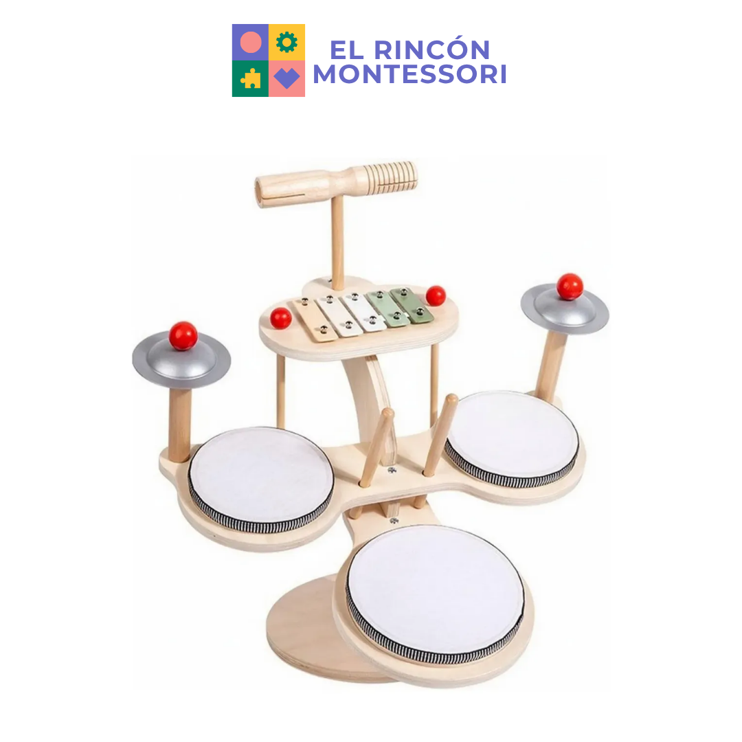 Batería Musical Infantil de Madera
