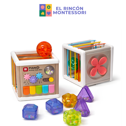 Cubo Sensorial Sonidos y Formas