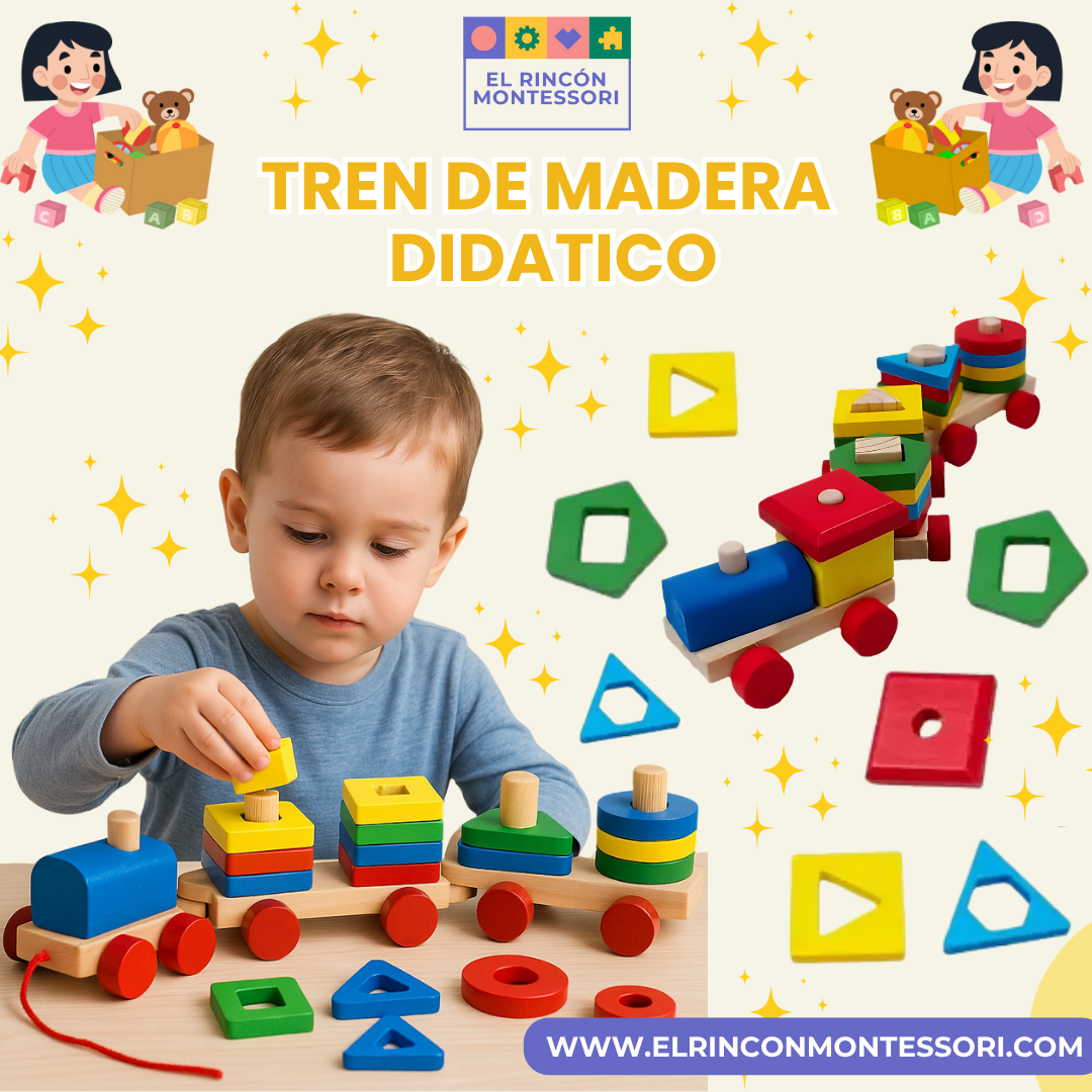 Tren De Madera Didáctico