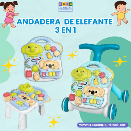 Andadera Elefante 3 En 1