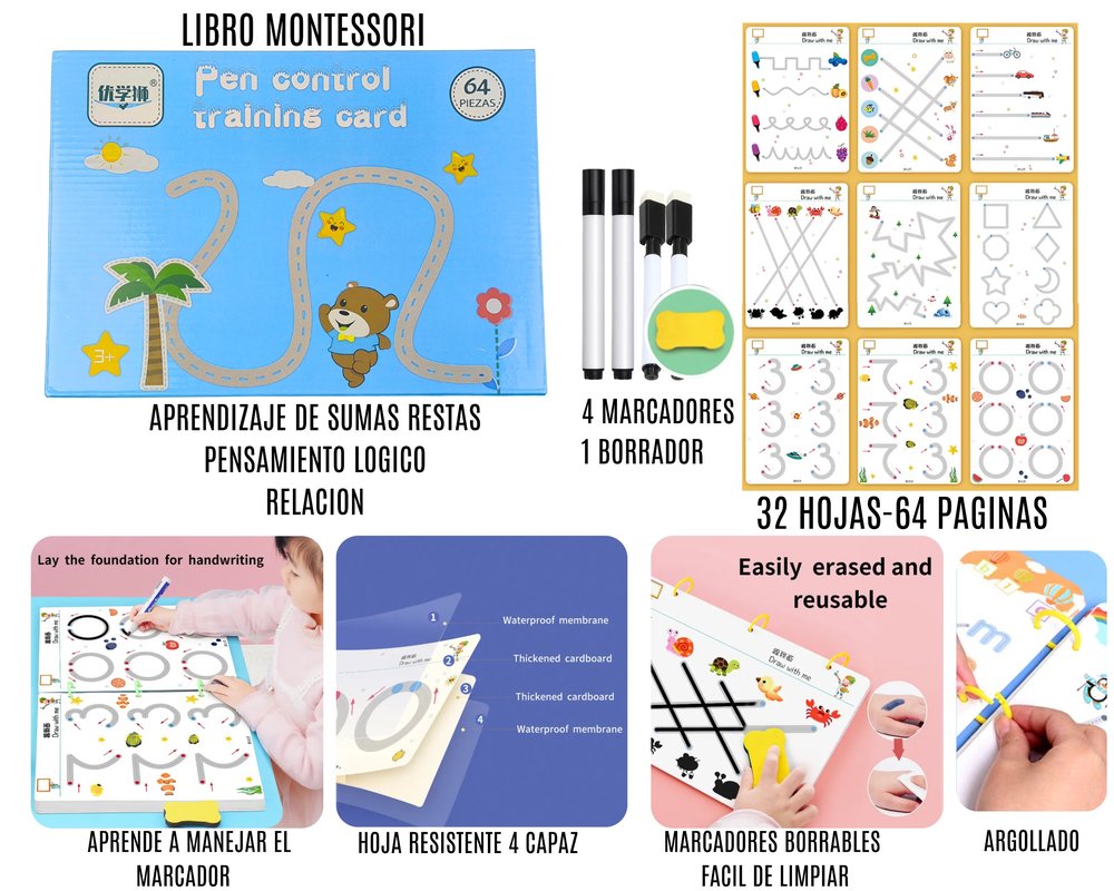 Libro Didáctico De Trazos Montessori