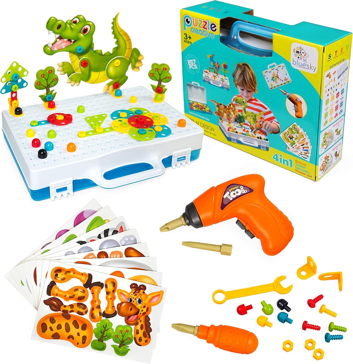 Set Taladro y Destornillador Infantil 242 Piezas