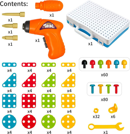 Set Taladro y Destornillador Infantil 242 Piezas