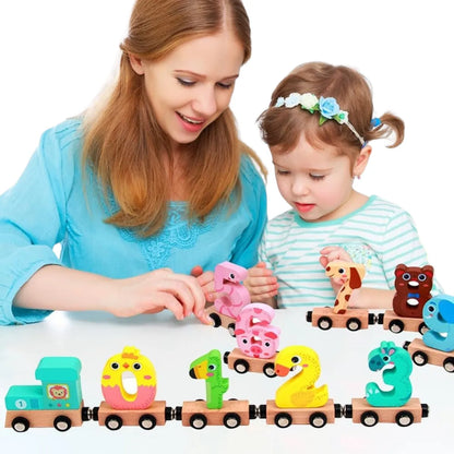 Tren Números De Madera