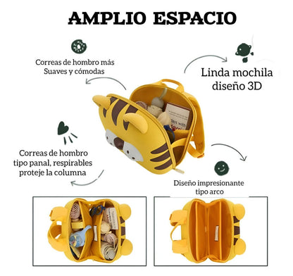 Mochila Animalitos 3D Para Niños
